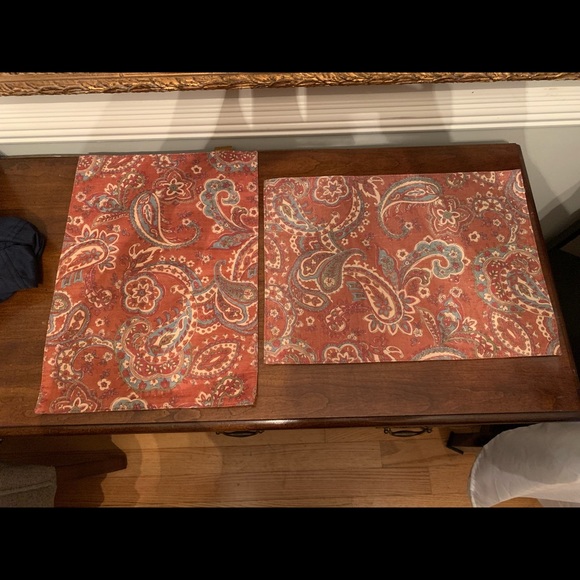 Paisley Harvest Season CLOTH PLACEMATS Fall Decor - Picture 2 of 10